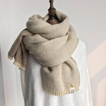 Women Scarves Lady Winter Thicken Warm Soft Pashmina Shawls Wraps Female Knitted Wool Long Scarf