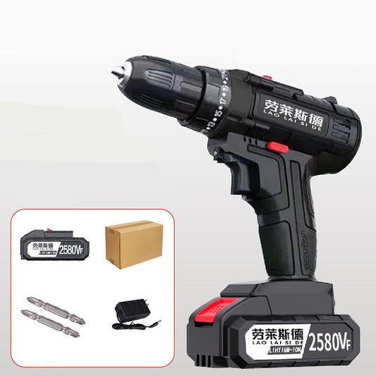 21V Household Cordless Electric Screwdriver Electric Drill Rechargeable Motor for Screw Drilling and Grinding