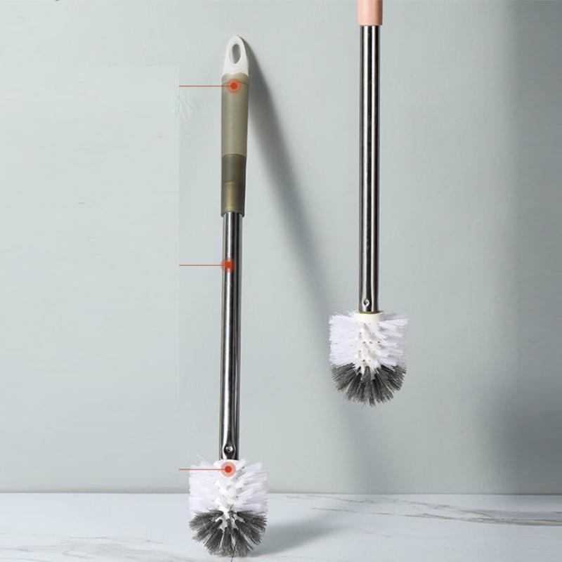 Long-handled Toilet Cleaning Toilet Brush for Dead Ends Toilet Wall-mounted Soft Hair Suit with Base Toilet Brush