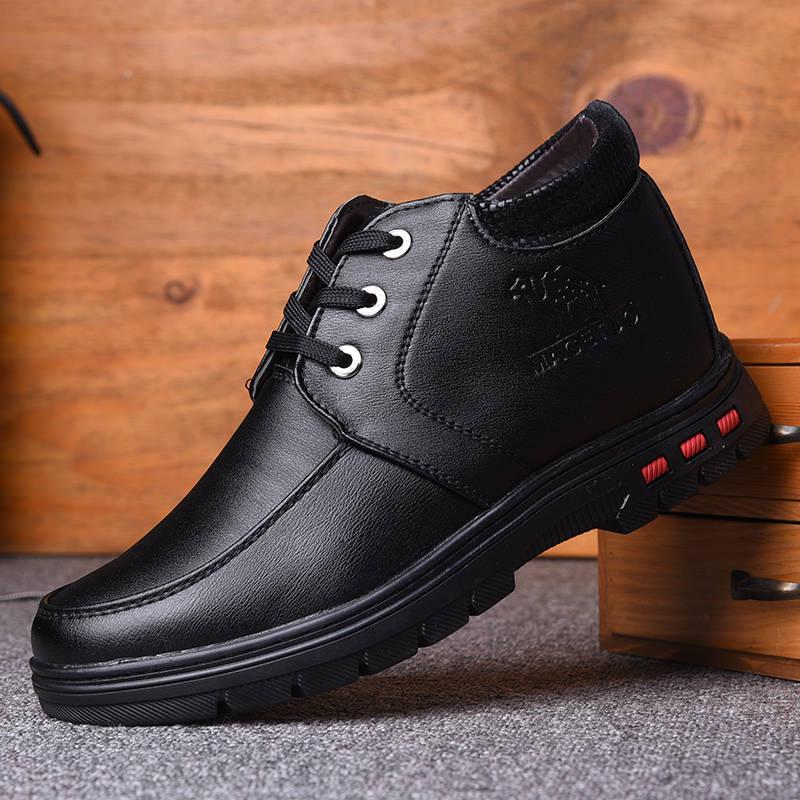 Winter Cotton Shoes All-match Warm Father Shoes Plush Thick High Top Cotton Shoes Men's Boots