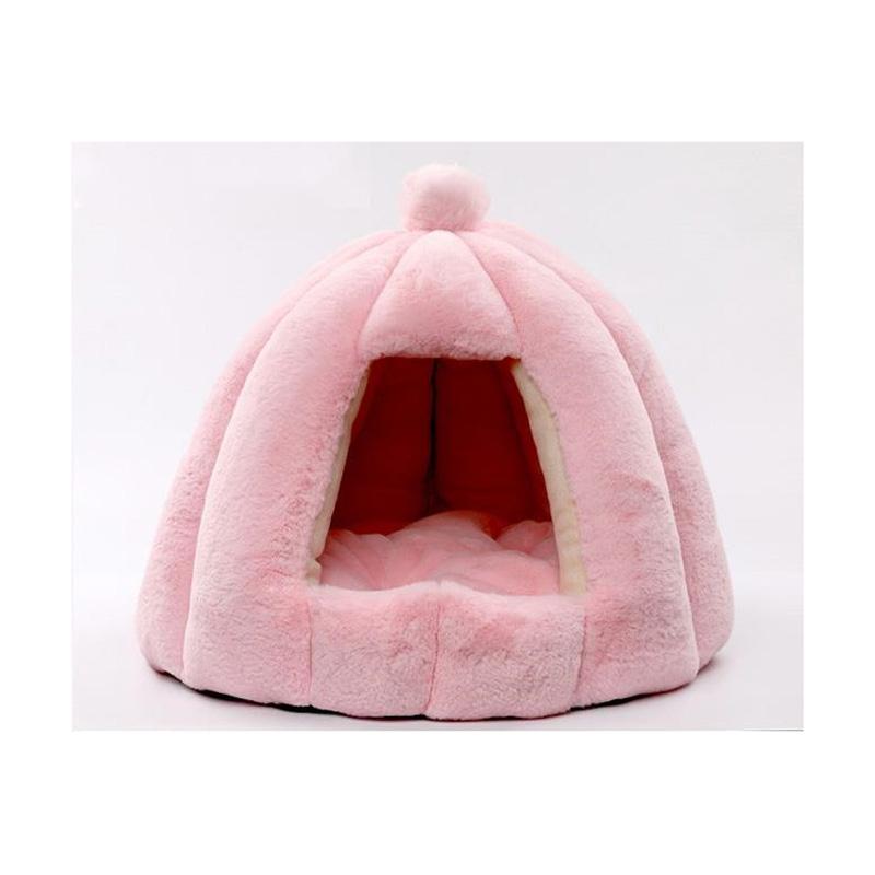 Cat Bed for Winter Warm Pet Dog Litter Cat Supplies Cat House Enclosed Thickened Dog Cat House Kennel Doggy Cushion Basket Teddy Cat Sleeping Bed