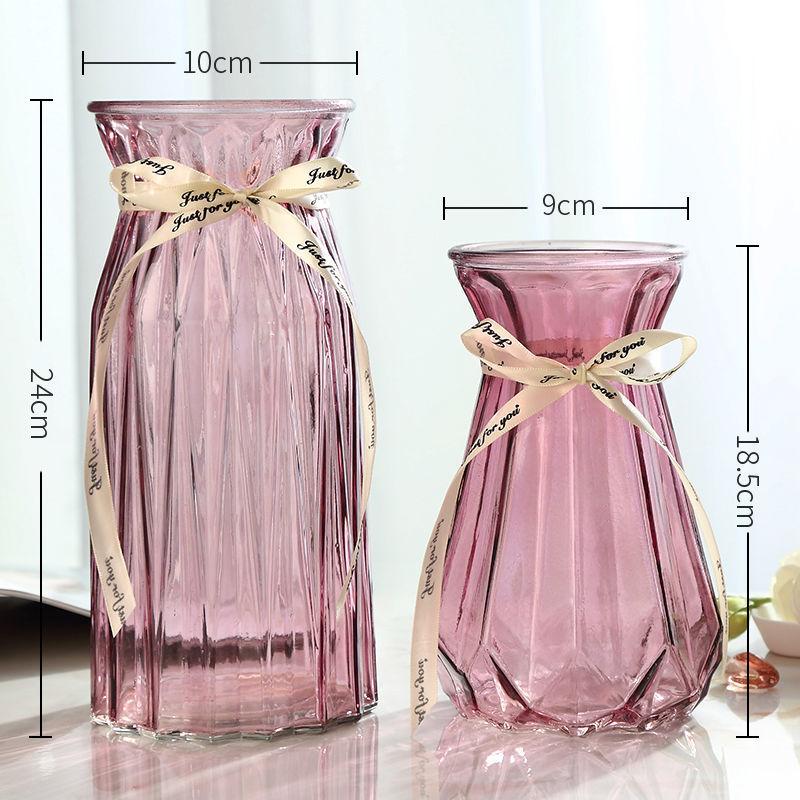 Creative Vase Glass Transparent Living Room Decoration Vase Nordic Simple Rich Bamboo Dried Flower Vase