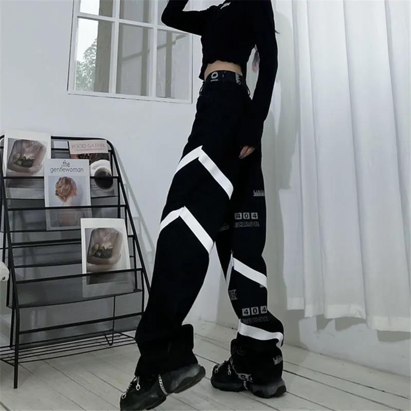 Hip-hop Personality Jeans Men and Women Spring Autumn Old Old Waist Straight Straight Loose Casual Wild Bread Pants