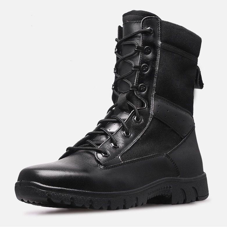 Men Tactical Military Boots Waterproof Desert Combat Army Work Shoes Mens Ankle Boot Plus Size 36-46