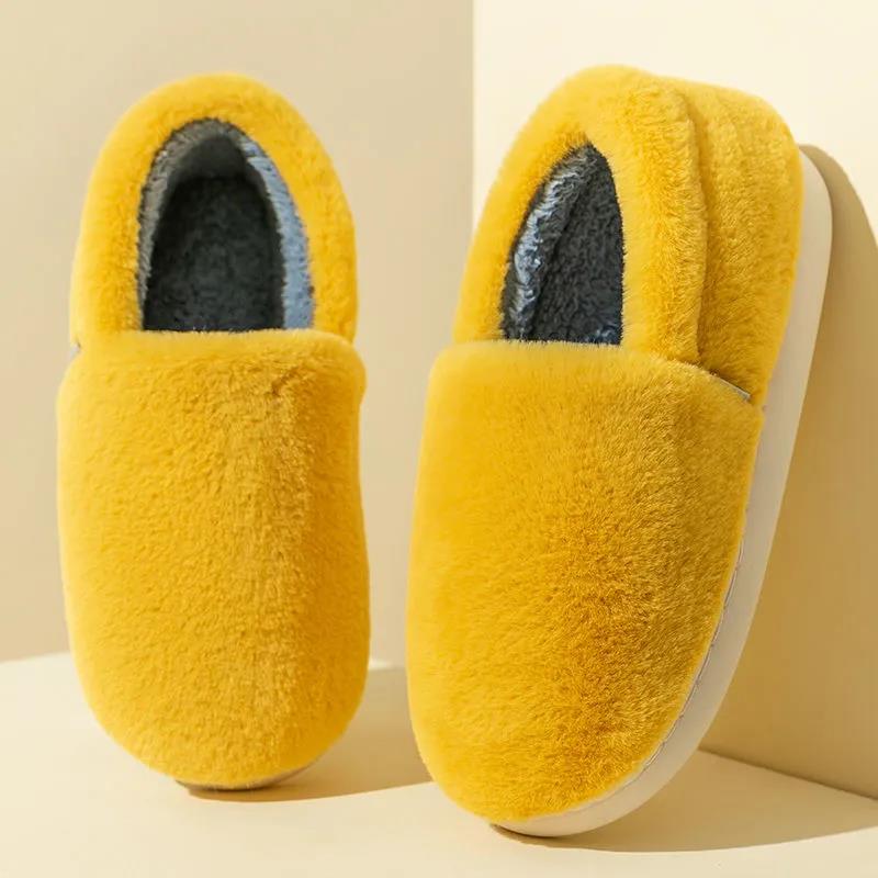 Autumn and Winter Cotton Slippers Men and Women Thick Bottom Non-slip Couples Home Indoor Cotton Slippers