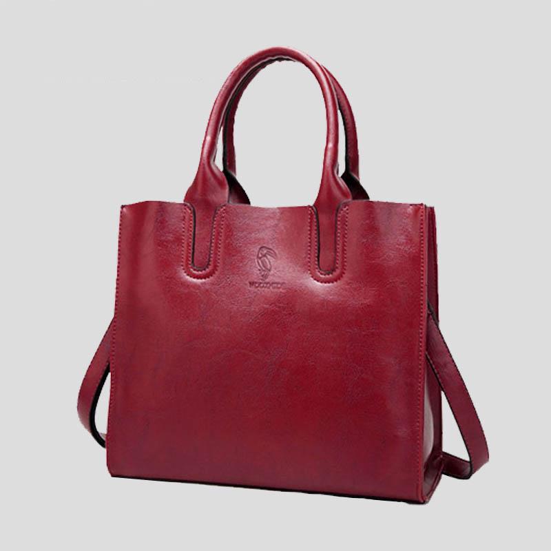 Leather Texture Handbag Fashion Handbag Wild Lady Shoulder Bag Big Bag Soft Leather Ladies Bag