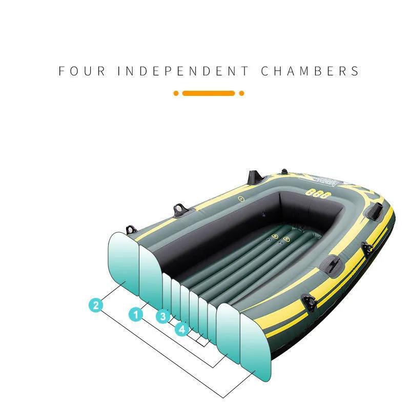 Inflatable Fishing Boat Thickened Inflatable Dinghy Kayak Hovercraft Life-saving Inflatable Boat Net Boat