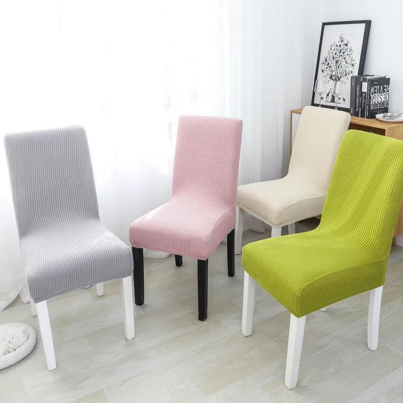 1PC Dining Chair Cover Jacquard Spandex Slipcover Protector Case Stretch for Kitchen Chair Seat Hotel Banquet Elastic