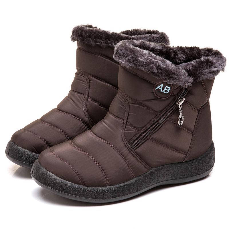 High Quality Winter Boots Women's Boots Mother Shoes Waterproof Ankle Boots Women Rain Warm Fur Foot