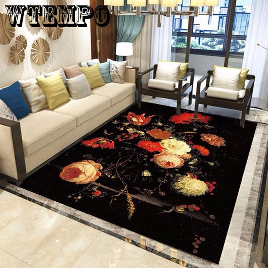 3D Carpet Living Room Carpet Coffee Table Mat Bedroom Carpet Home European Mat Mat Garden Wind