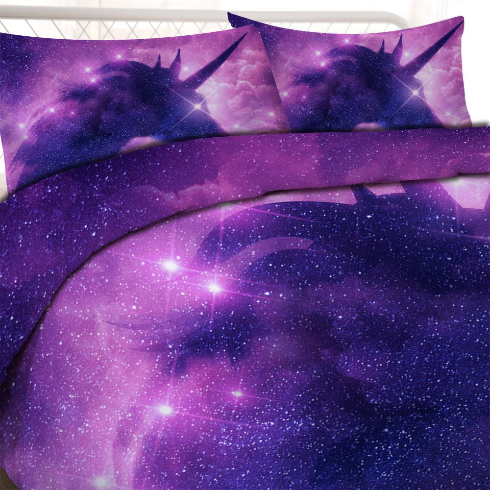 Bedding Set 3D Bedding Sets Star Unicorn Duvet Cover Sets 3 Pcs Duvet Cover Pillow Case