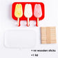 Homemade Food Grade Silicone Ice Cream Molds Ice Lolly Moulds Freezer Cartoon Ice Cream Bar Molds Maker with 100 Popsicle Sticks