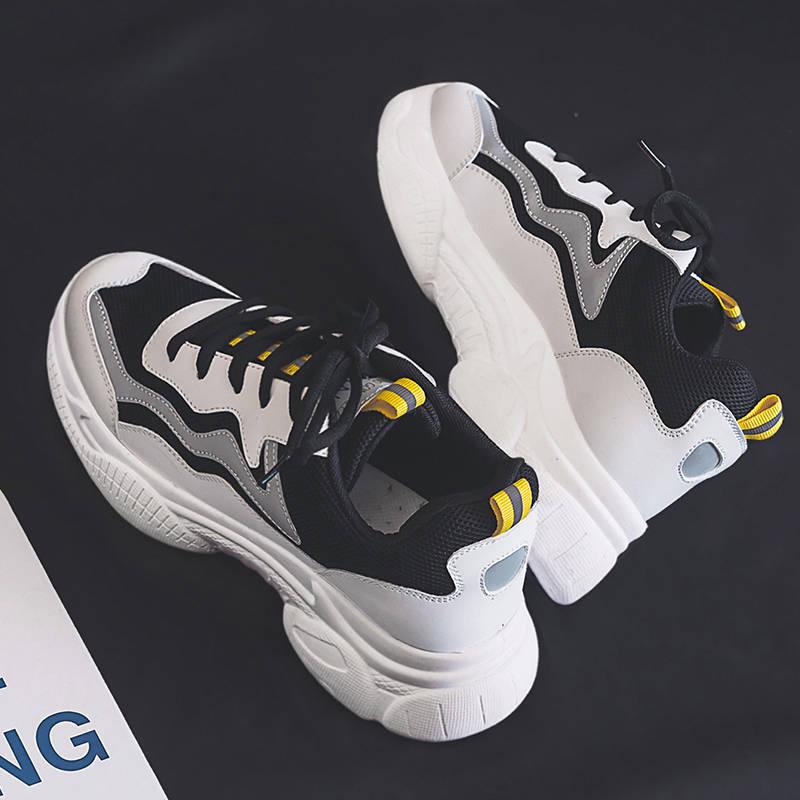 Men Casual Shoes Celebrity Thick Sole Dad Shoes for Male Breathable Men Chunky Sneakers