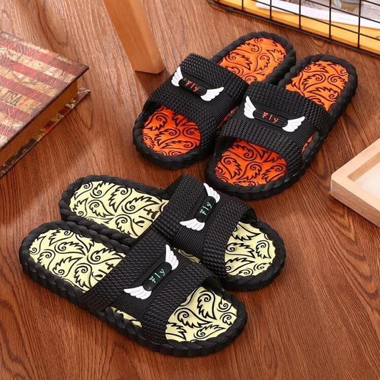 Unisex Deodorant Anti-Slip Slippers Men's Summer Home Indoor Leisure Sandals and Slippers Bathing Waterproof Slippers Outside Wear Korean Beach Shoes