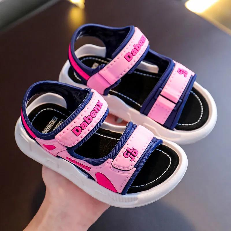 Children's Summer Sandals Girls Soft Sole Flat Outdoor Sandals Boys Large Size Non Slip Casual Lightweight Sandals