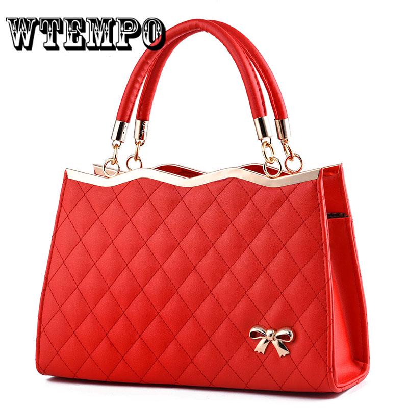 Bowknot Card Bag Women Fashion Leather Handbag Tote Shoulder Bag Messenger