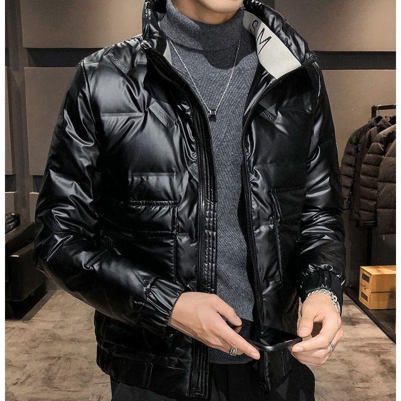 Trendy Fashion Plus Size Lightweight Men's Down Jacket Winter Thick White Duck Down Warm Windproof Cold Jacket