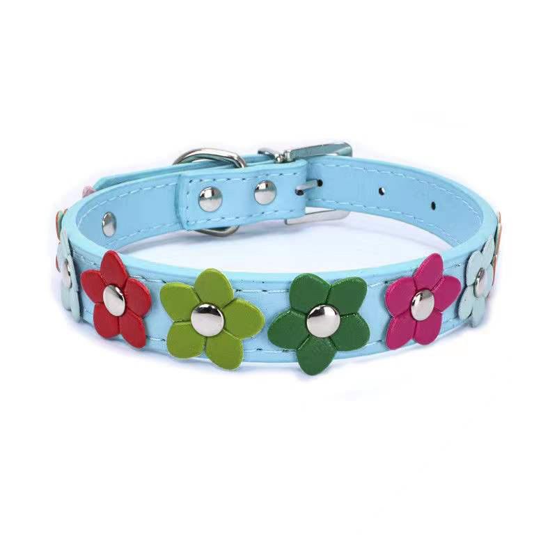 Pet Cat Cat Collar Cute Flowers Teddy Dog Collar Puppies Collar Kittens Neckwear Adjustable Collar Pet Dog's Cat's Neckerchief Dog Leash Collar