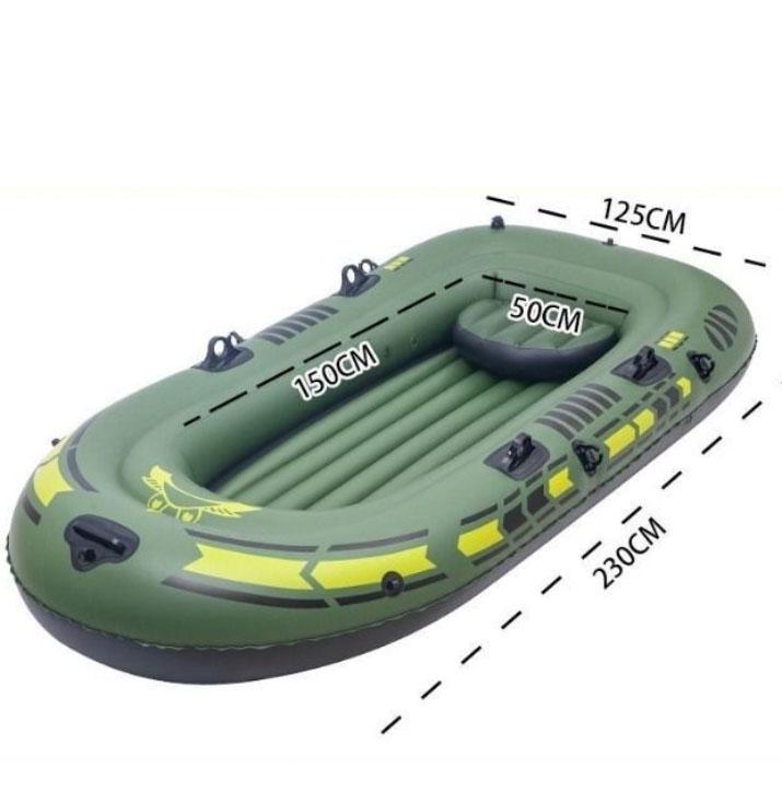 Inflatable Boat Thickened Kayak 2/3 Person Assault Boat Life-saving Fishing Inflatable Boat Hard Bottom Motorboat Wear-resistant