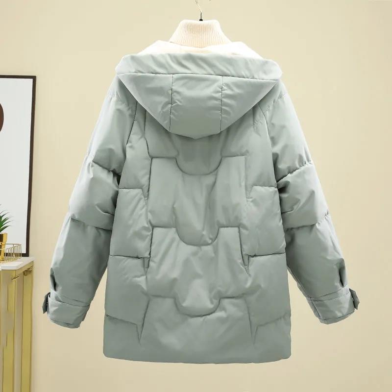 Winter Loose Padded Cotton-padded Jacket Women's Mid-length Hooded Jacket