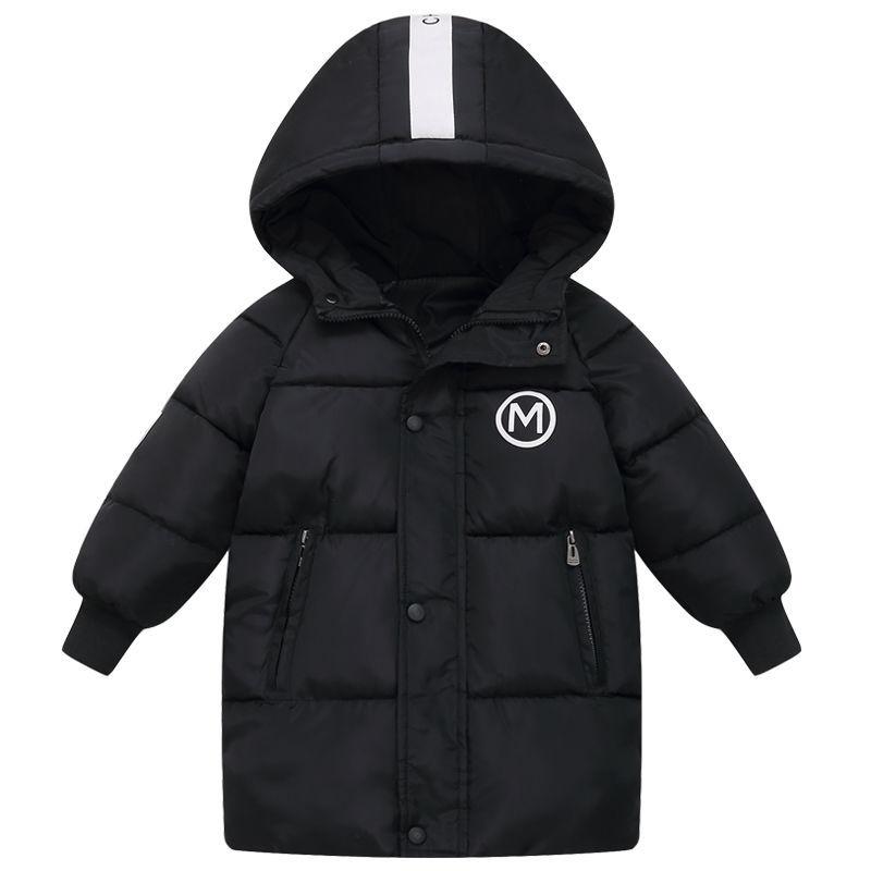 Children's Padded Jacket Boy Girl Baby Mid-length Padded Jacket Middle and Small Children's Thick Winter Padded Jacket Children's Wear