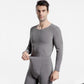 Men Winter Thermal Underwear O-neck Tops Pants Male Autumn Clothes Tight Suit Thicken Windproof Comfortable Soft Lining Long Sleeve High Elasticity