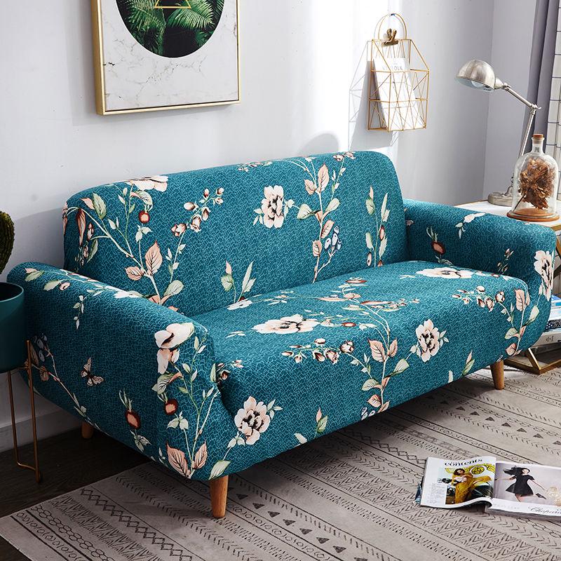 Stretch Polyester Sofa Furniture Cover European Art Print Cloth Machine Washable Sofa Cover