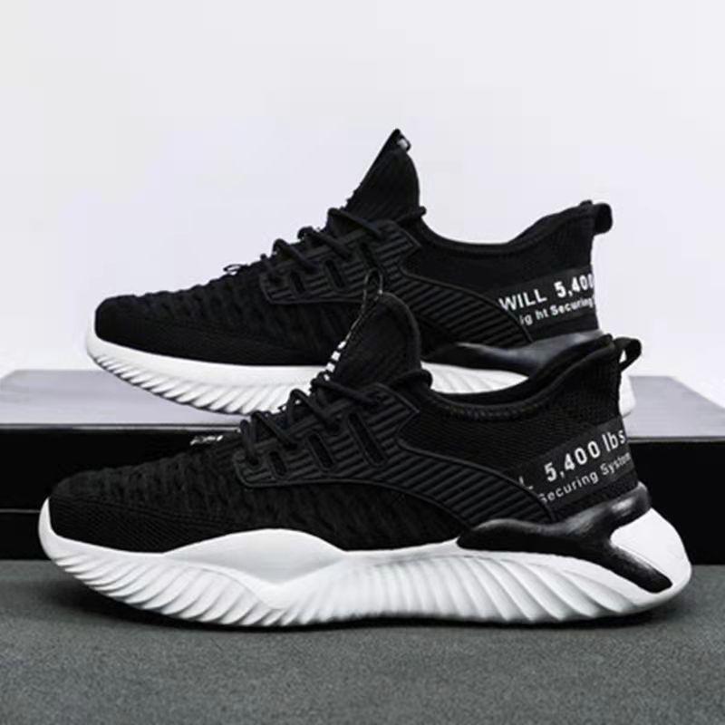 Men's and Women's Sports Shoes Spring Student Casual Shoes Flying Knitting Running Shoes Korean Men's Shoes Coconut Shoes Sneakers