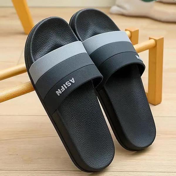 Women and Men Summer Slippers Tasteless Antiskid Indoor Home Soft Bottom Slippers Non Slip Outdoor Casual Striped Slippers