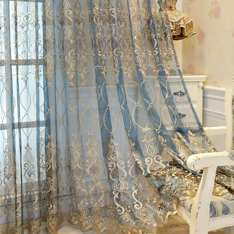 Luxury Sheer Curtains for Living Room  Bedroom Kitchen Tulle Curtains for Windows Voile Yarn Curtains  for Bedroom