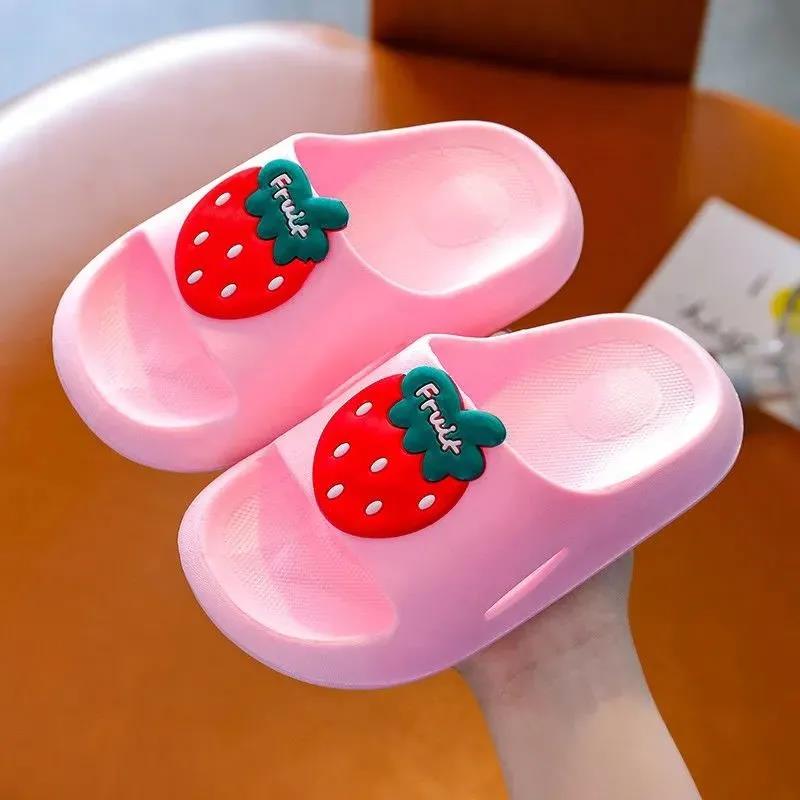 Children's Cute Cartoon Slippers In Summer Boys and Girls Tasteless Antiskid Indoor Home Soft Bottom Non Slip Slippers