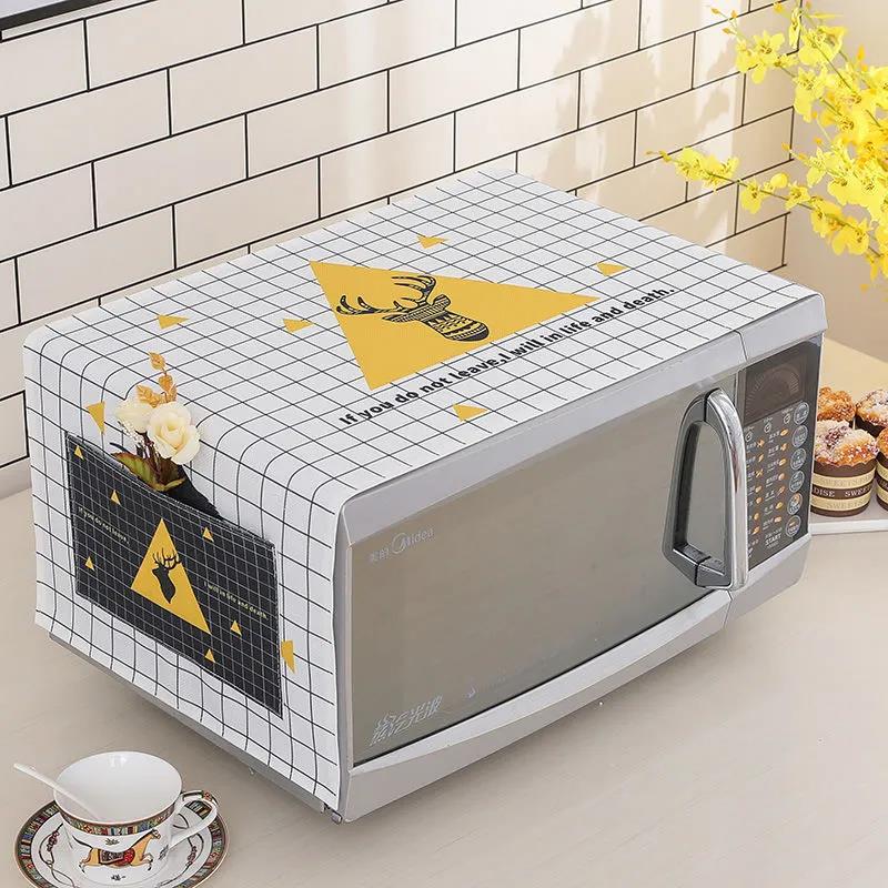 Microwave Oven Cover Cover Oil-proof Dust-proof Cloth Universal Cover Towel Oven Household Cotton and Linen Cover