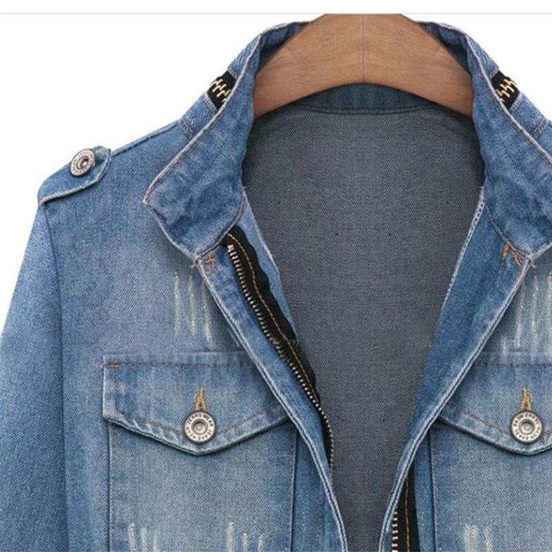 Jacket Women Clothes Oversized Jeans Denim Coat Coats Spring Fall 2021 New Jackets for Women Solid Casual