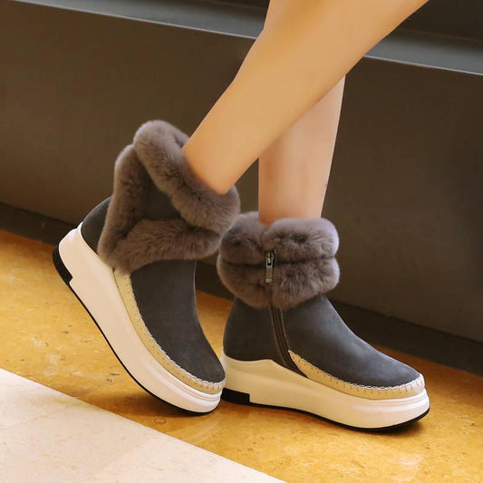 Pair of Women Boots Winter Women Snow Boots Women Platform Boots Winter Female Warm Botas Mujer