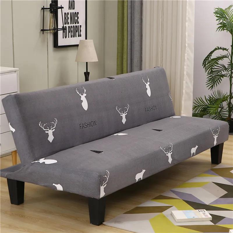 Armless Sofa Bed Covers Elastic Stretch Futon Slipcover Couch Protector Home Decor