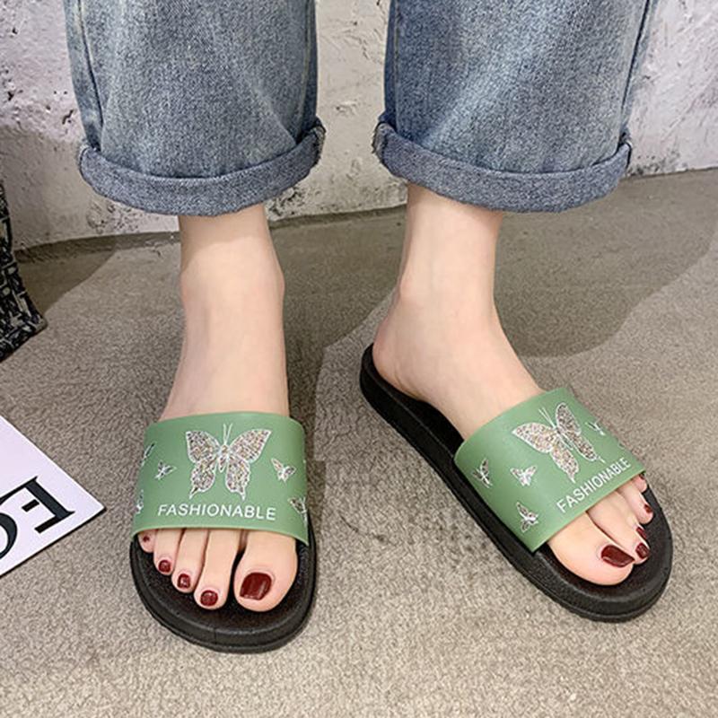 Slippers Women's Summer Non-slip Deodorant Indoor and Outdoor Wear Personalized Korean Fashion Flat Bottom All-match Slippers