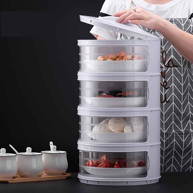 Kitchen Stackable Insulation Dust Proof Food Leftover Container with Lid Cover