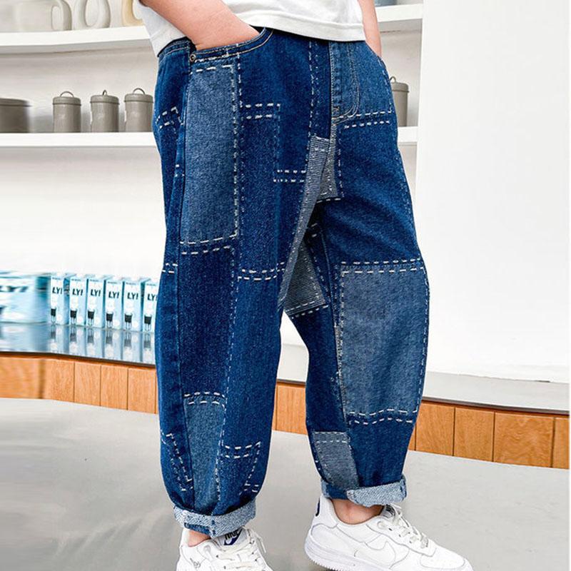 Children's Pants Boys and Girls' Jeans Autumn and Winter Loose-fitting Pants Korean Casual Pants Trousers