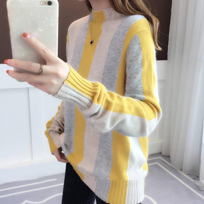 2019 Autumn and Winter Turtleneck Sweater Womens Long Sleeve Knitted Sweater Female Ladies Jumper