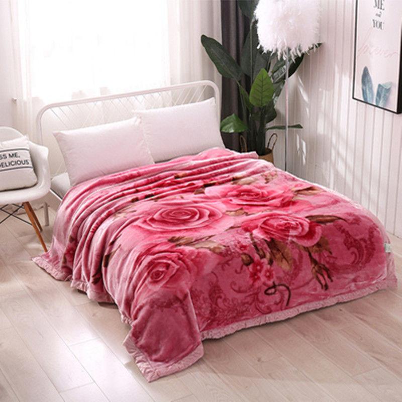 Coral Fleece Double Thicken Blanket Warm Blanket In Autumn and Winter Air Conditioning Blanket Quilt