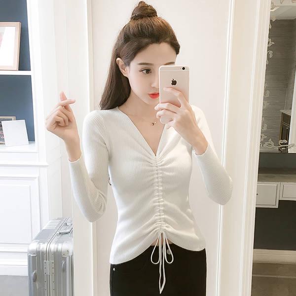 Long sleeve high collar sweater Knitting Sweater Women's Spring and autumn Bottoming shirt Wild