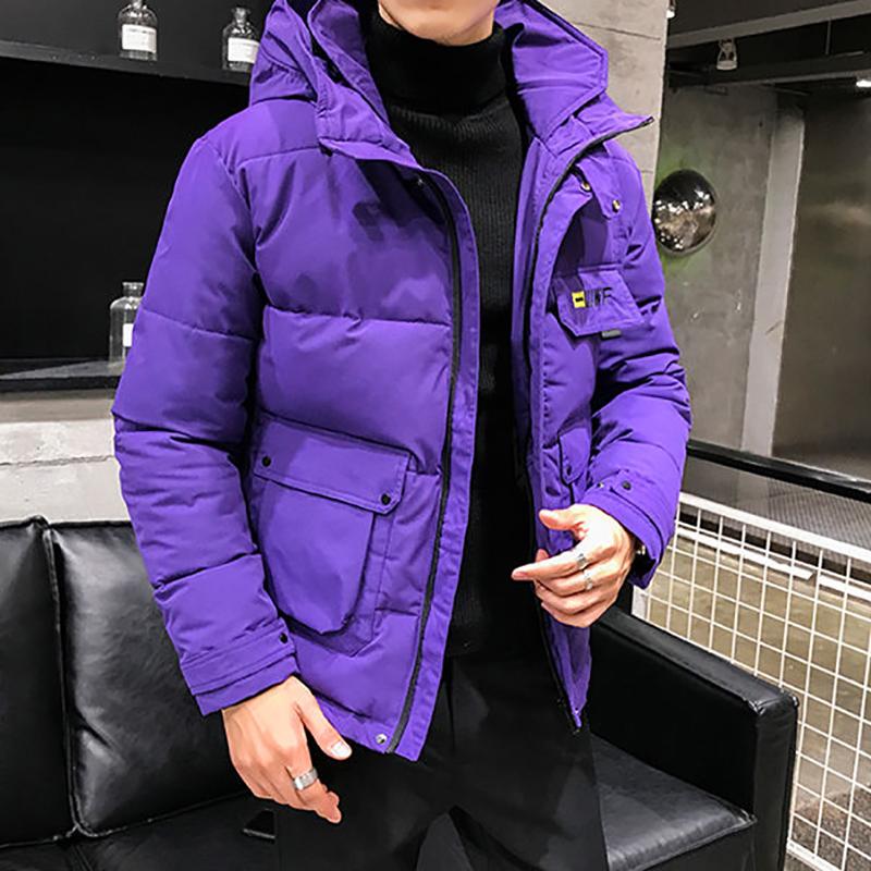 Winter Men's Tooling Cotton-padded Jacket Korean Version of The Trendy Brand Winter Loose Plus Size Padded Jacket Thick Hooded Padded Jacket