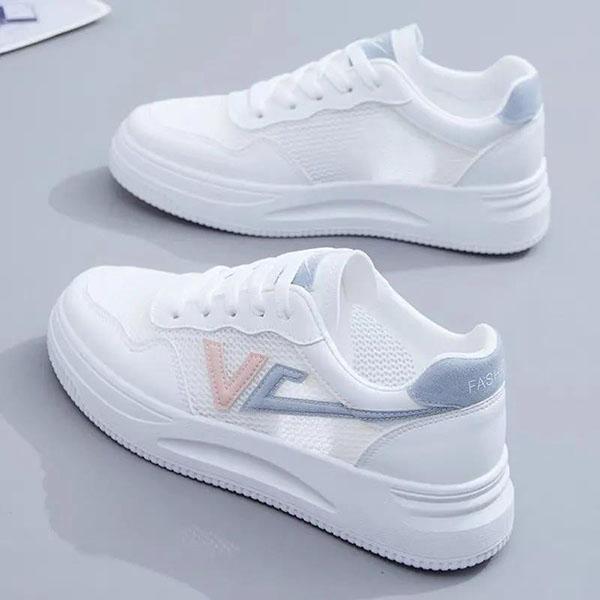 Mesh White Shoes Women's Shoes Summer and Autumn Versatile Hollow Out Breathable Single Mesh Sports Flat Shoes Anti-skid Mesh Shoes