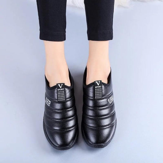 Cotton Shoes Winter Plus Velvet Cotton Leather Shoes Warm and Comfortable Non-slip Casual Cotton Shoes