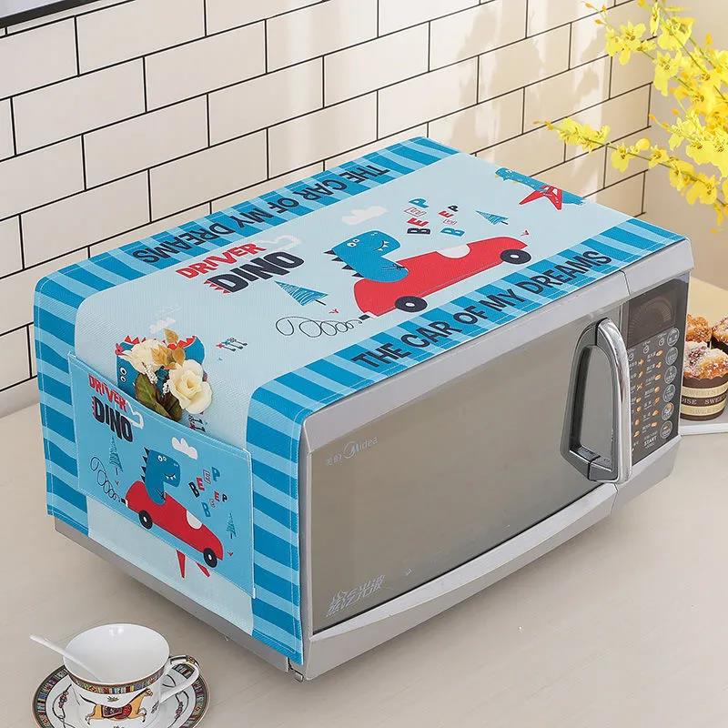 Microwave Hood Oil-proof Dust-proof Cloth Oven Universal Cover Towel Household Cotton Linen Cloth Art Cover Cloth