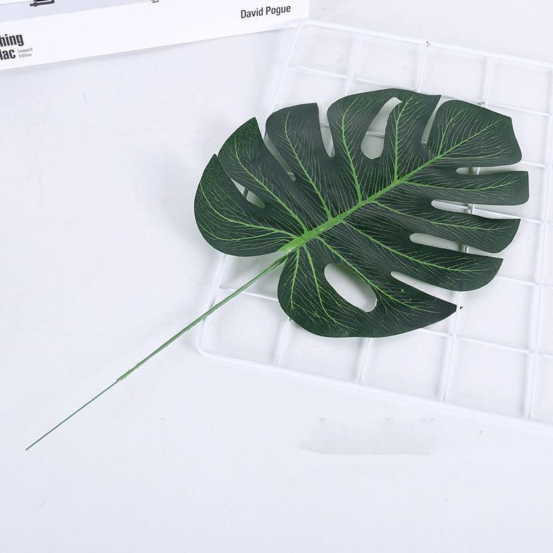 Simulation Green Plant Turtle Back Leaf Brazil Leaf Oak Leaf Decoration Landscaping Holiday Setting with Leaf Ornaments