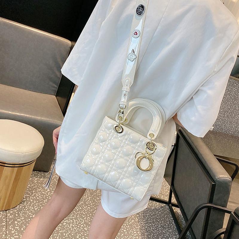 Leather Handbag Casual Shopping Fashion Patent Leather Shoulder Messenger Bag Trendy Temperament Goddess Bag