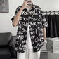 Short-sleeved Shirt Men's Retro Printed Shirt Summer Thin Casual Half-sleeved Shirt