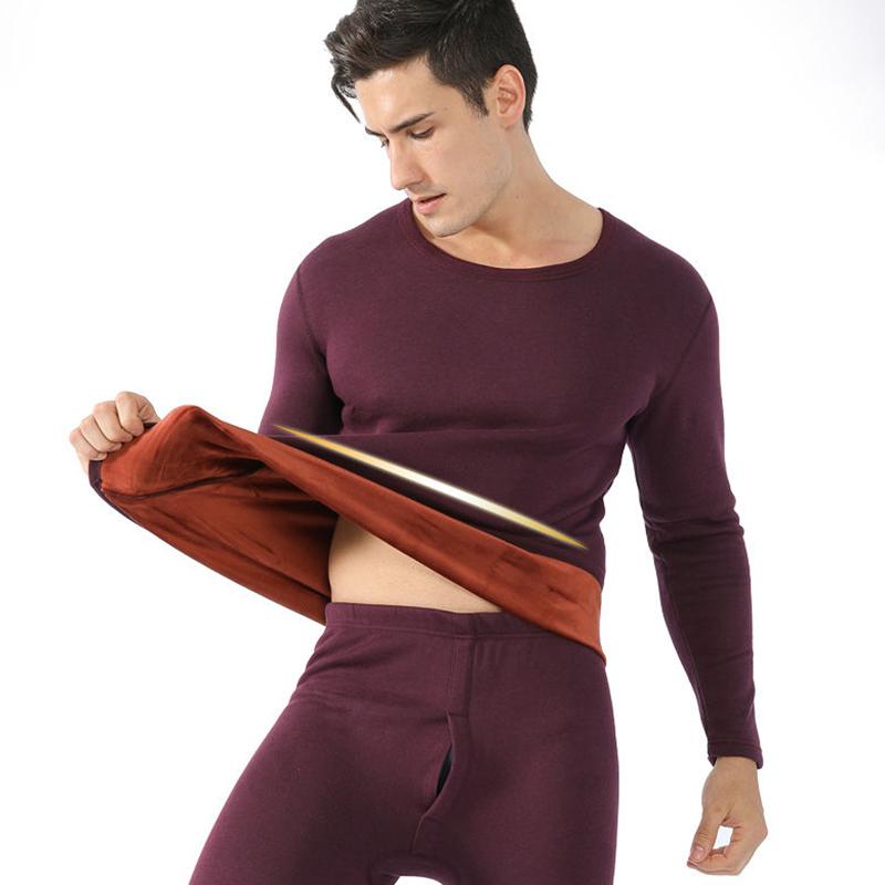 Men's Thermal Underwear Thickened Plus Velvet Youth Cotton Super Soft Warm Suit Qiuyi Long Trousers