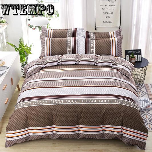 Luxury Egyptian Cotton Bedding Set Pastoral Bed Linen Flower Print Duvet Cover Bedspread